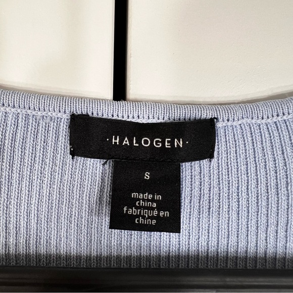 Halogen Light Blue Ribbed Tank Top - Picture 3 of 7